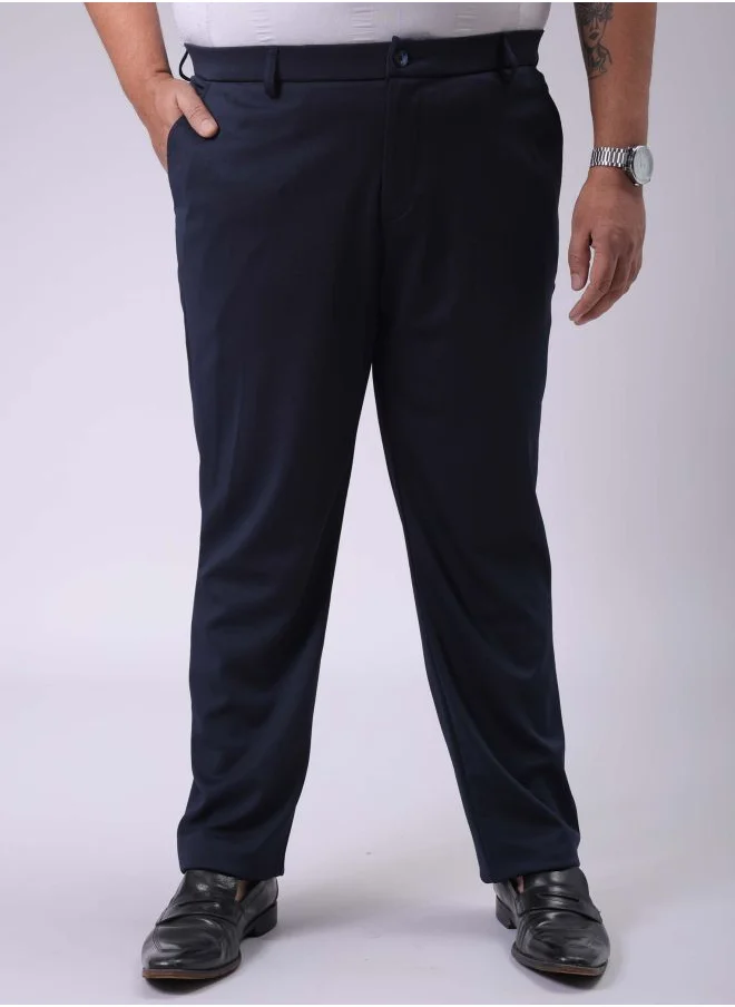 هاردسودا Men Plus Size Regular Fit Solid Mid-Rise Stretchable Chinos