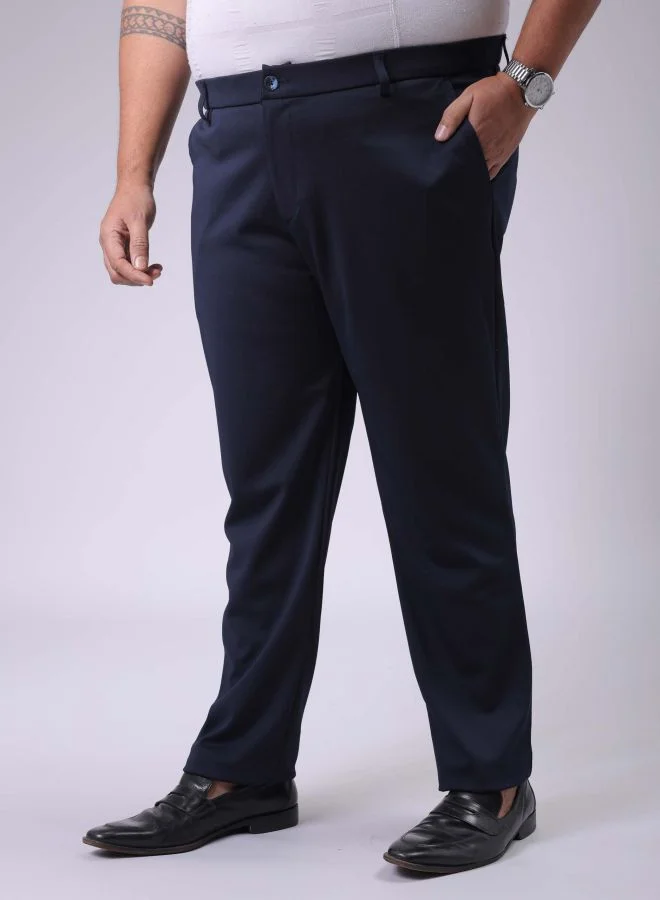 HARDSODA Men Plus Size Regular Fit Solid Mid-Rise Stretchable Chinos