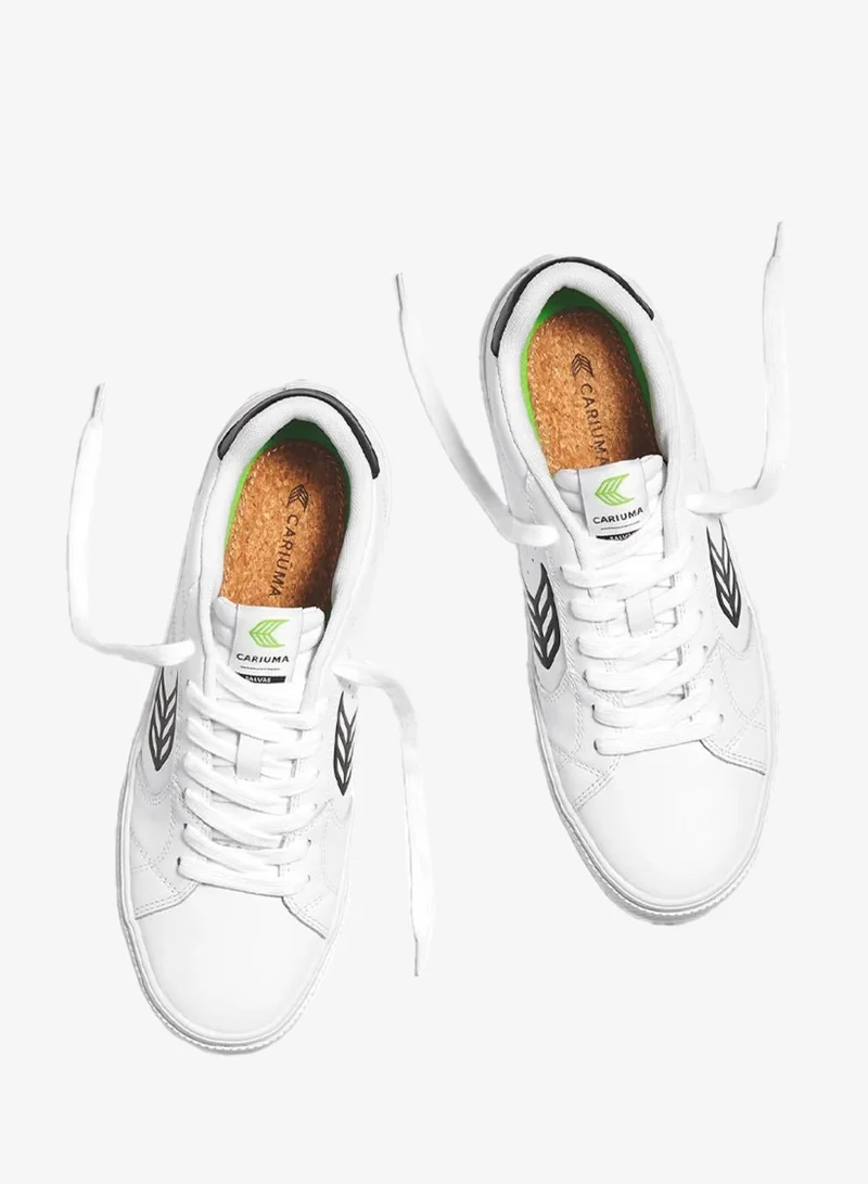 Cariuma  SALVAS White Leather Black Logo Sneaker  | Best Price UAE