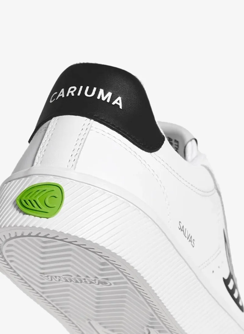 Cariuma  SALVAS White Leather Black Logo Sneaker  | Best Price UAE