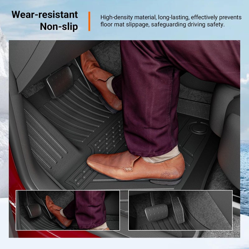 powoq Floor Mat Compatible with 18-24 Chevy Traverse Cargo Mat Replacement for 2018-2024 Chevy Traverse Accessories(Trunk+Backrest+7Seats Floor Mat) - Image 4