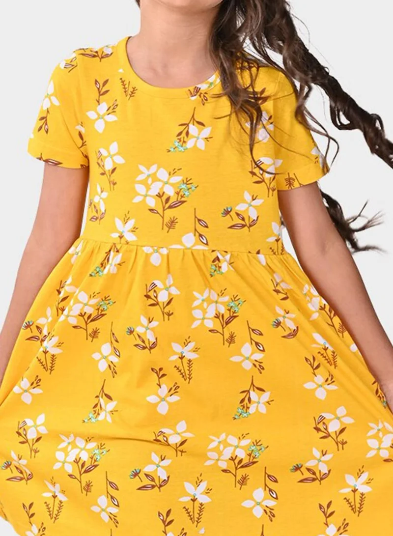Bonkids Floral Cotton Dress