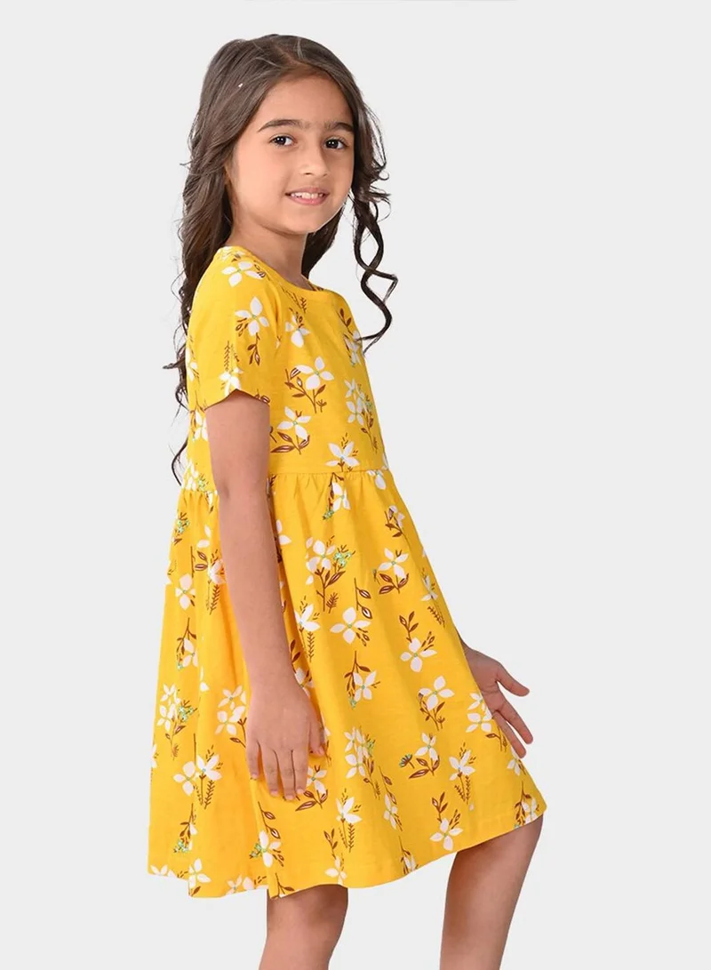 Bonkids Floral Cotton Dress
