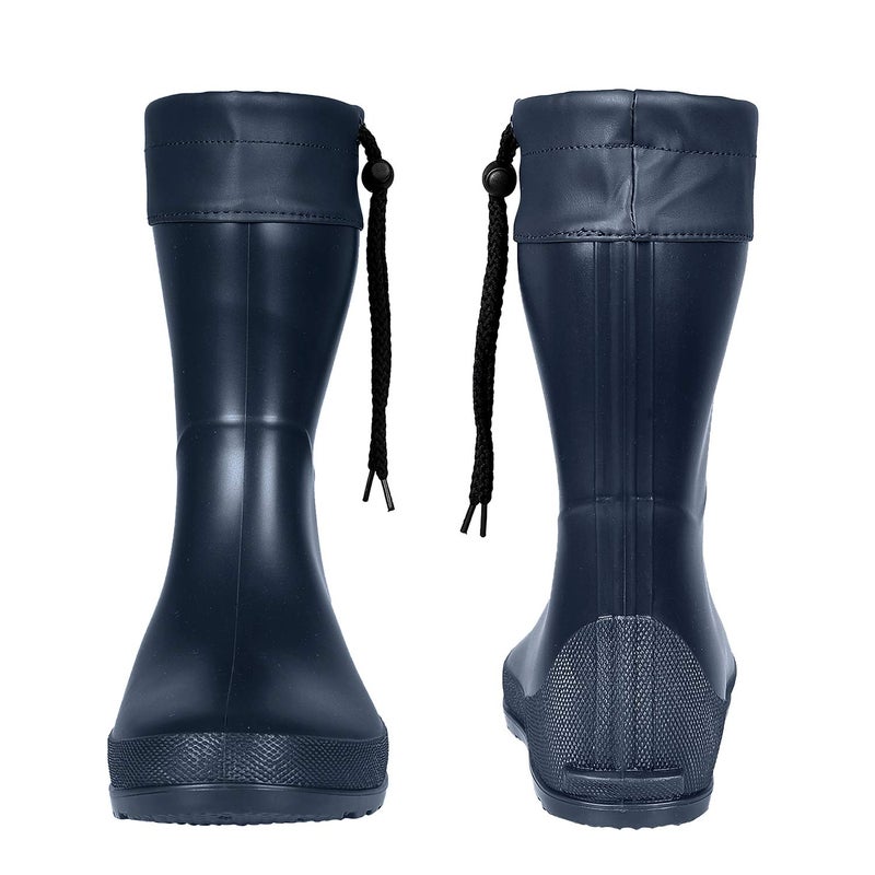 Asgard Women's Mid Calf Rain Boots Collar Gardening Boots Ultra Lightweight Portable Garden Shoes Blue 39 (Size 8-8.5) - Image 3