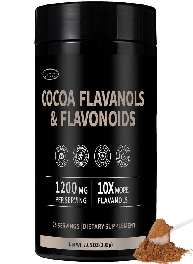 Jkrova High Flavanol Cocoa Powder – 10X More Flavanols | 1200mg Cocoa Flavanols & Flavonoids – Heart Health, Nitric Oxide, Boost Energy & Endurance | Zero Sugar, 30 Servings - Image 1