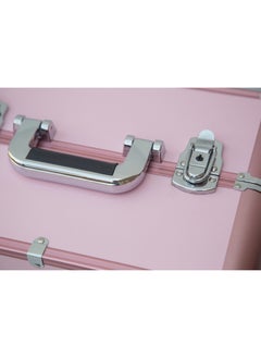 SUNRISE Rolling Wheeled Storage Organizer Makeup Trolley Cosmetics Suitcase Pink  - Image 4