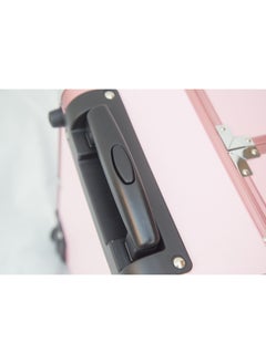 SUNRISE Rolling Wheeled Storage Organizer Makeup Trolley Cosmetics Suitcase Pink  - Image 5