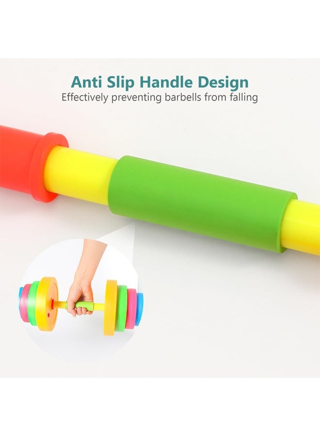 DUNISO Fitness Dumbbell for Kids，Plastic Dumbbell Toys，Toddler Toy Gym Equipment，Adjustable Fill with Sand or Water， for Pretend Play Lifting, Exercise & Fitness - Image 4