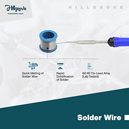 Hillgrove HGACC12M1 45Gram 22 SWG Quick Melt Soldering/Solder Wire Tin Lead Alloy Wire Roll For Electric Repair Purpose (Pack Of 3) - Image 2
