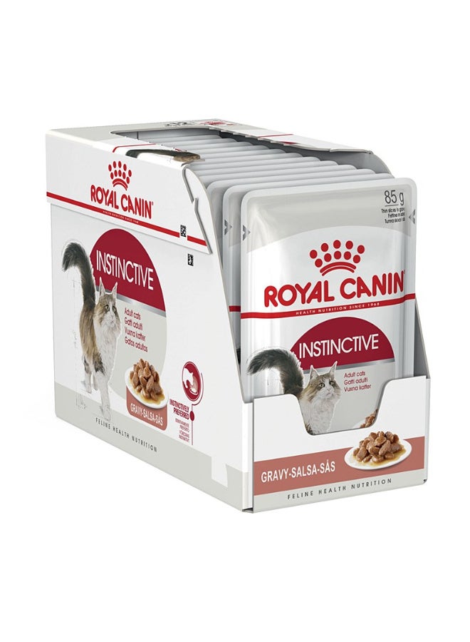 رويال كانين إنستينكتيف، شرائح طعام رطب في مرق للقطط البالغة (١+ سنوات) - ١٢ × ٨٥ جم - Image 1