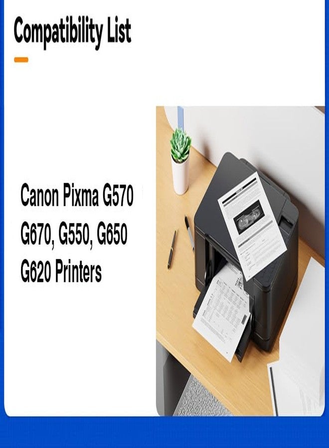 فيرينا زجاجة حبر VERENA GI-73 متوافقة مع طابعات Canon Pixma G570 و G670 و G550 و G650 و G620 (عبوة من قطعتين، لون رمادي) - Image 2