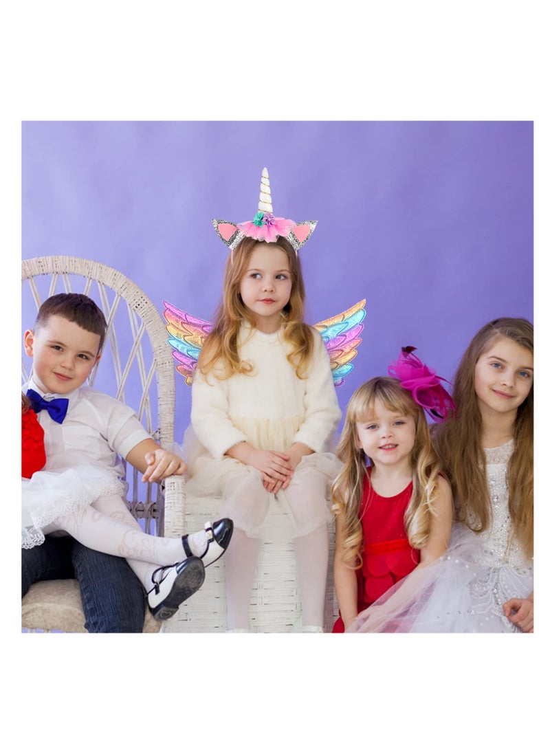 SYOSI 3 Piece Girls Costume, Macaron Princess Dress Up Outfit with Tutu Skirt Headband, for 3-10y Kids Carnival Cosplay Costume Accessories - Image 3