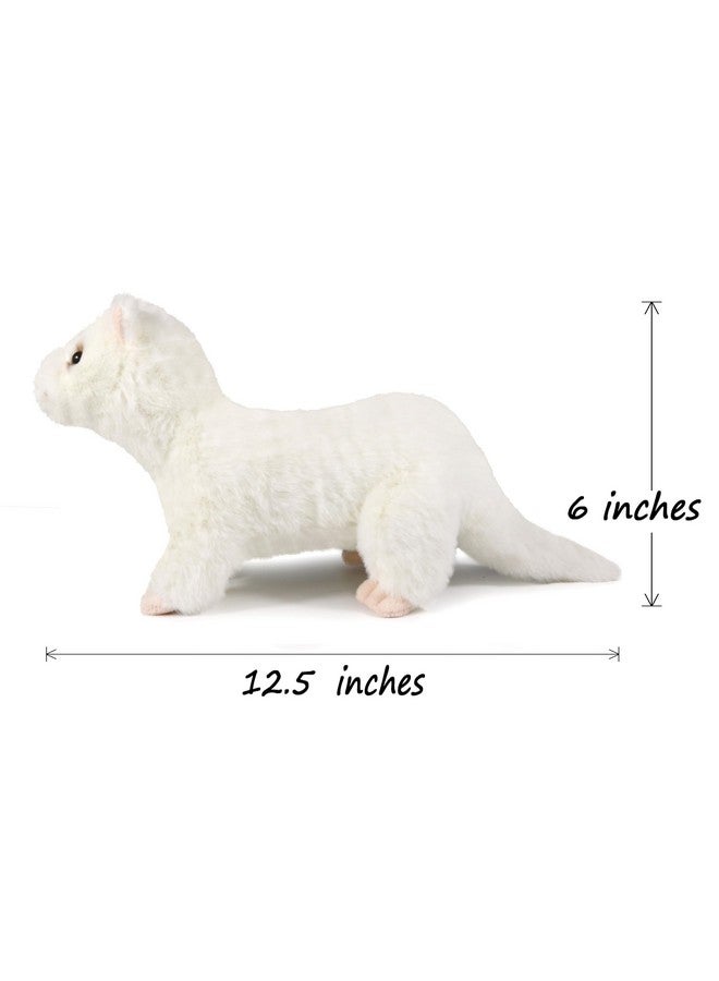 Ice King Bear Ferret Stuffed Animal Plush Toy 12 Inches (White) - Image 3