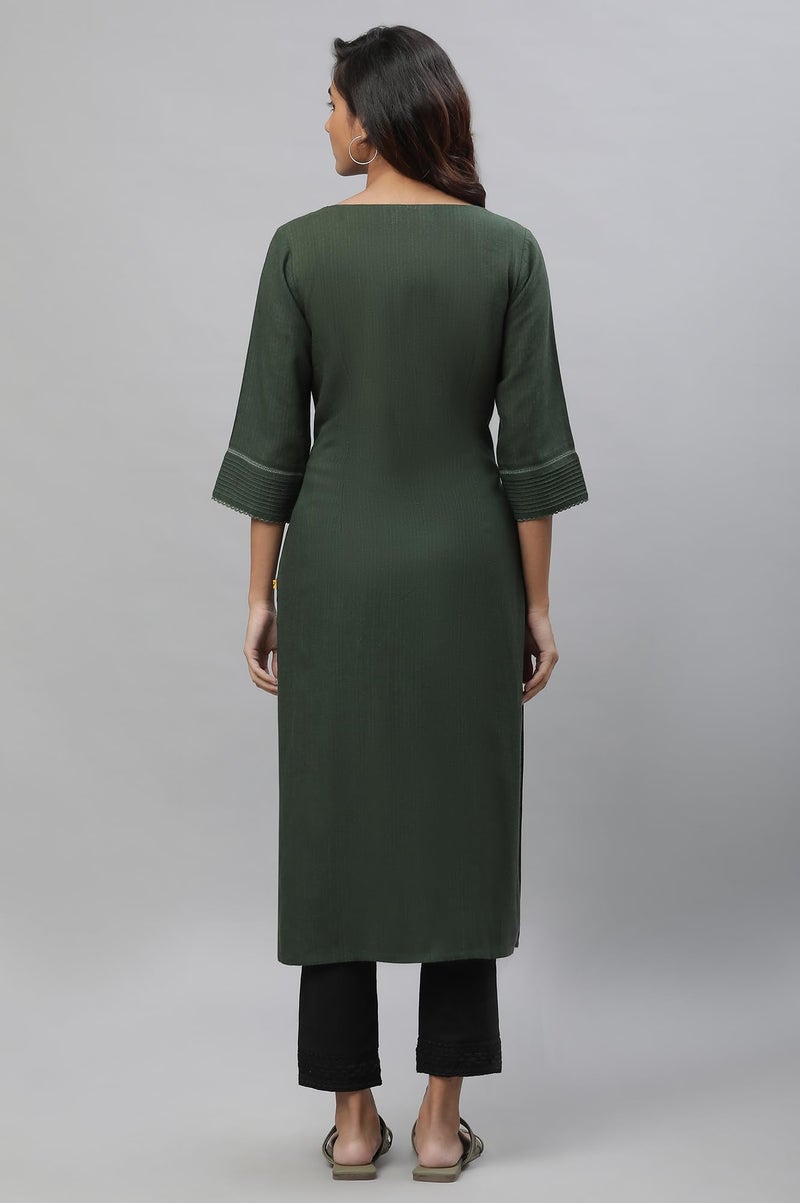 Aurelia Women Kurta 23AUA12231-703448-Green-L - Image 4
