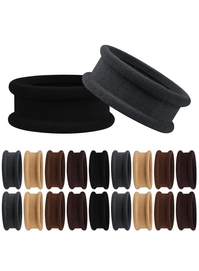 GOSICUKA Thick Seamless Hair Ties, Hair Scrunchies Elastics Hair Bands Scrunchy Large Cotton Hair Tie Rope Ponytail Holders for Thick Heavy or Curly Hair Neutral Colors 20 PCS - Image 1