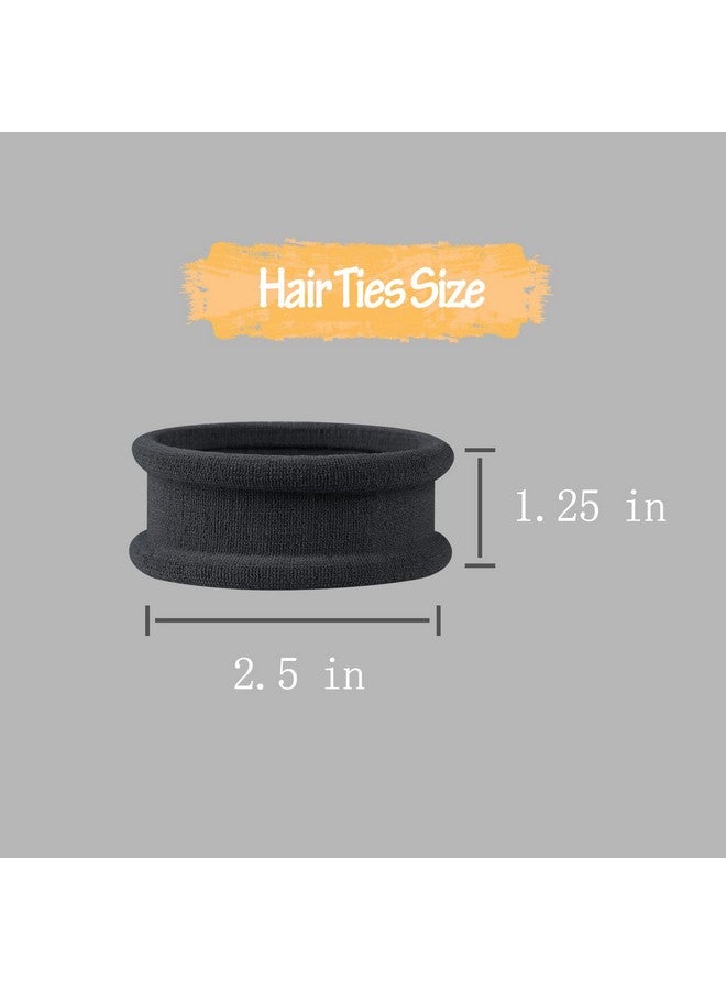 GOSICUKA Thick Seamless Hair Ties, Hair Scrunchies Elastics Hair Bands Scrunchy Large Cotton Hair Tie Rope Ponytail Holders for Thick Heavy or Curly Hair Neutral Colors 20 PCS - Image 3