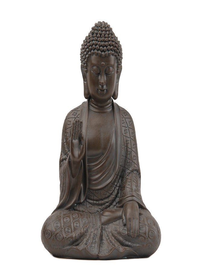 Leekung Buddha Statue for Home Decor,Buddah Statute Zen Decoration,Meditation Buddha Decor Brown 7 inch - Image 1