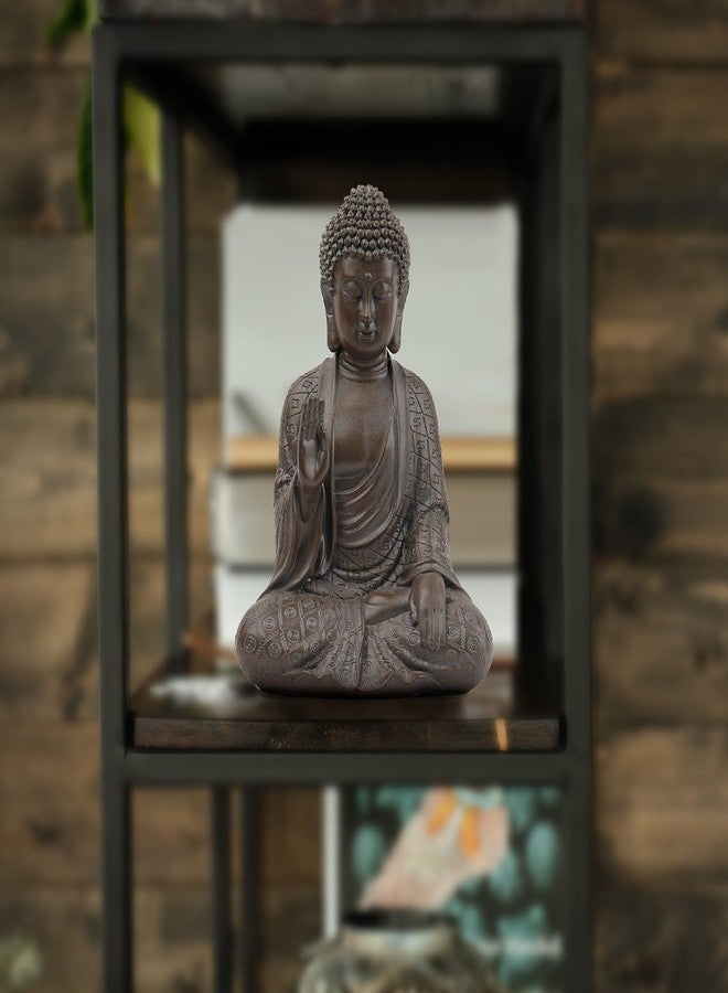 Leekung Buddha Statue for Home Decor,Buddah Statute Zen Decoration,Meditation Buddha Decor Brown 7 inch - Image 5