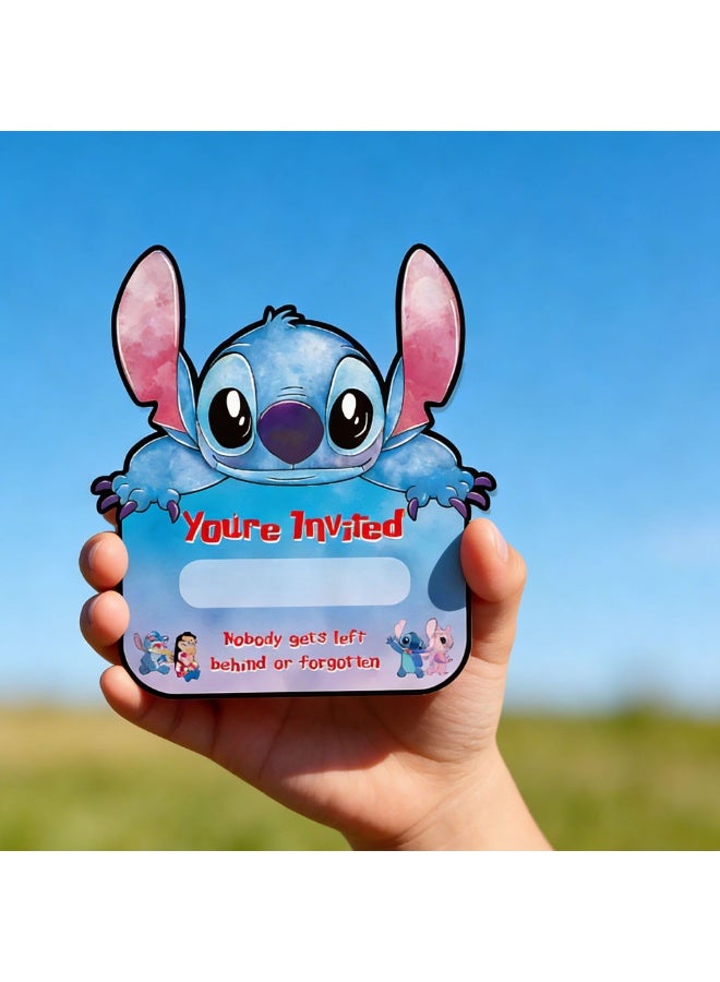 Stitch Birthday Theme Invitation Cards 10PCS - Image 4