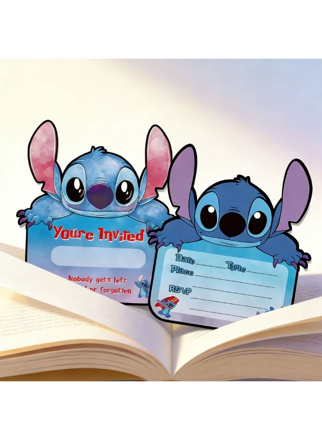 Stitch Birthday Theme Invitation Cards 10PCS - Image 2