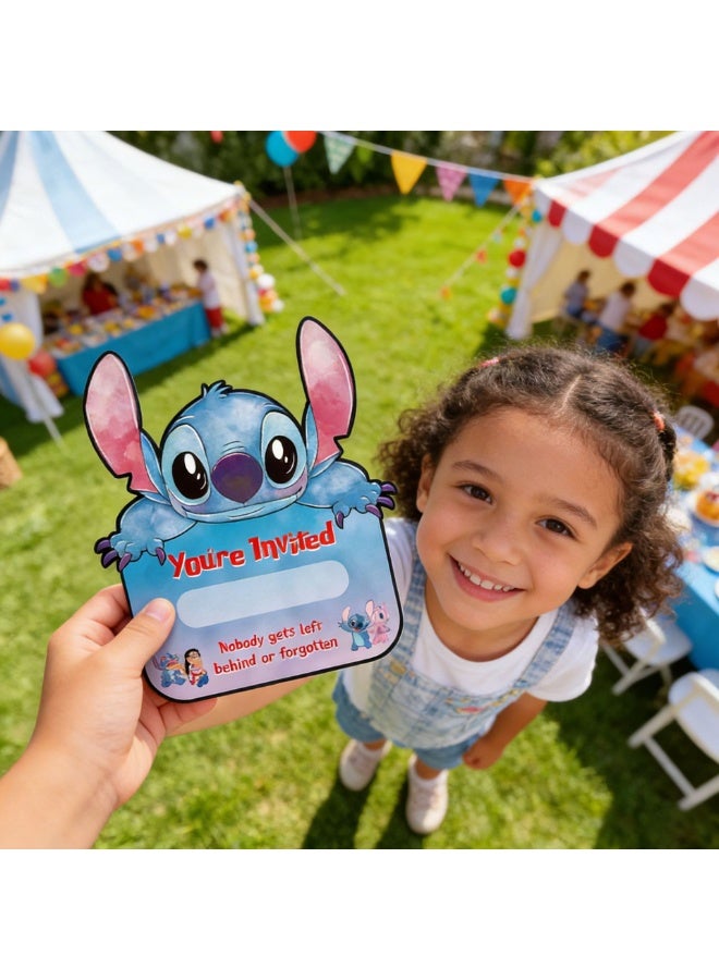 Stitch Birthday Theme Invitation Cards 10PCS - Image 5