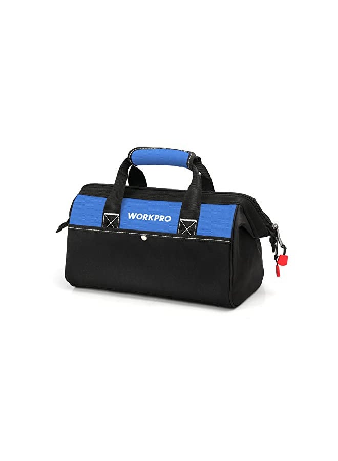 WORKPRO حقيبة أدوات WORKPRO بحجم 13 بوصة، حقيبة أدوات ذات فم واسع مع جيوب داخلية لتخزين الأدوات - Image 1