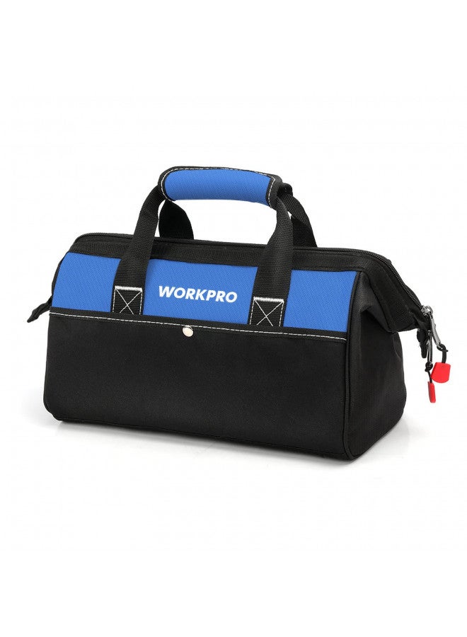 WORKPRO حقيبة أدوات WORKPRO بحجم 13 بوصة، حقيبة أدوات ذات فم واسع مع جيوب داخلية لتخزين الأدوات - Image 2