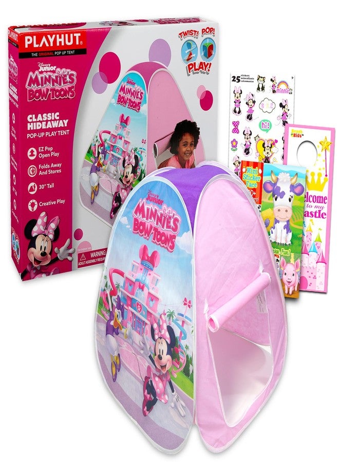 Minnie Mouse Pop Up Tent for Kids - Bundle with Minnie Play Tent for Boys and Girls Plus Stickers, More | Tent for Kids, Toddlers - Image 2