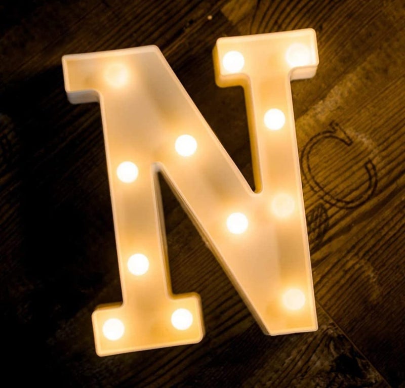 VRB Dec™ Night Light LED Marquee Sign-Baby Light-Battery Operated Nursery Lamp, Decorative for Kid's Room/Party/Home/Wall Décor Party and Wall Lamp (Pack of 1) (N) - Image 1