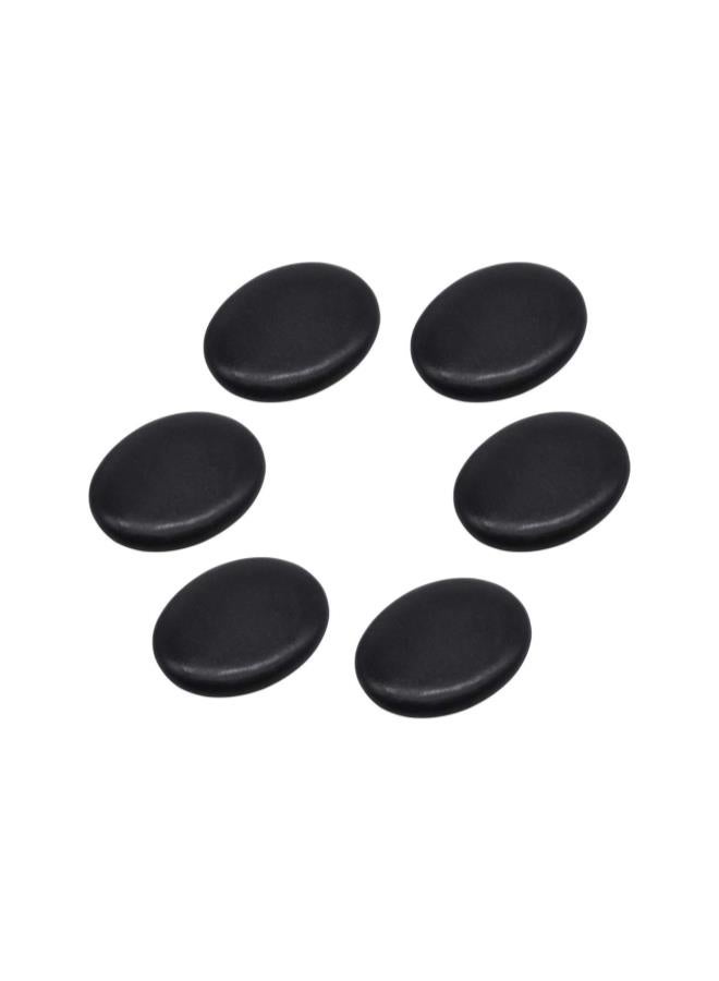 6 قطع من أحجار التدليك الأساسية للأحجار الساخنة لتدليك السبا 4 * 3 سم الجانب المحدب - Image 2