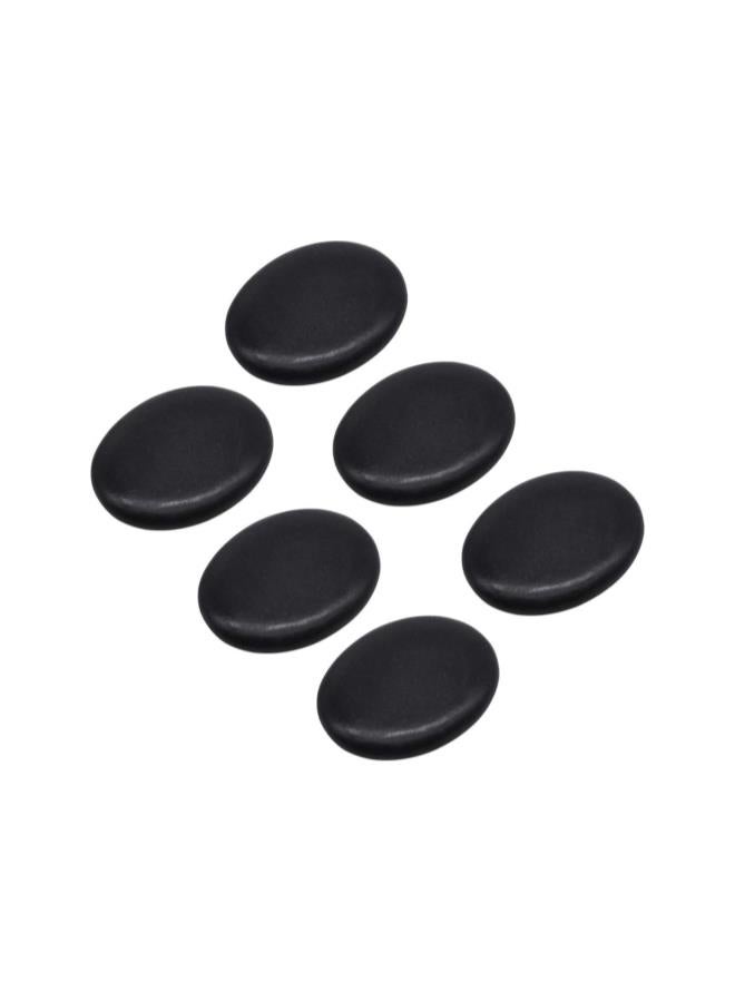 6 قطع من أحجار التدليك الأساسية للأحجار الساخنة لتدليك السبا 4 * 3 سم الجانب المحدب - Image 3