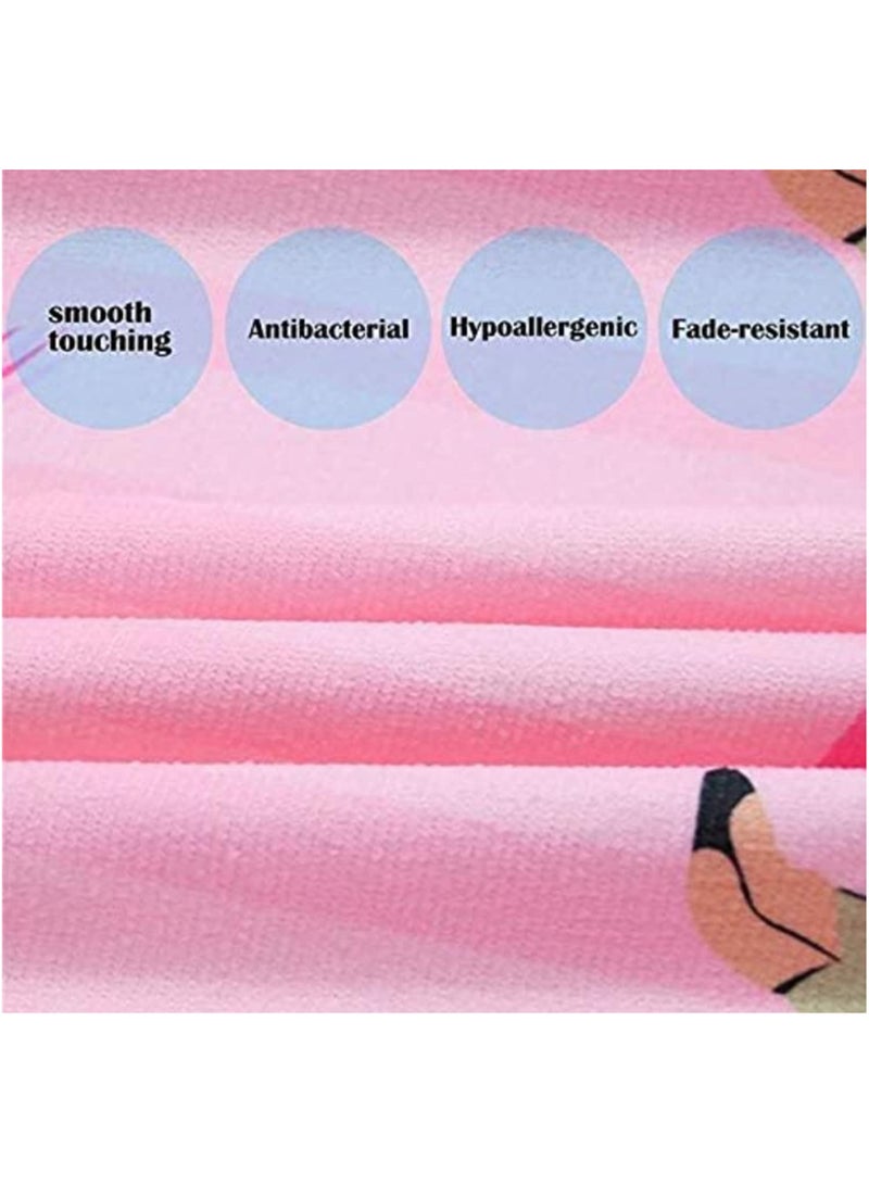 1PCS Beach Towel Flamingo Fashion Printed Soft Microfiber Thickened Swimming Sunscreen shawl With Macrame Serviette De Plage - Image 4