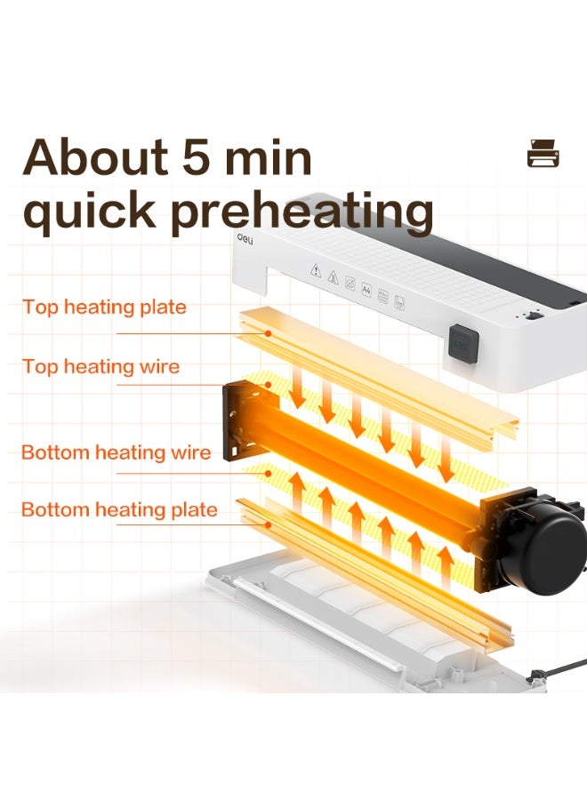 Deli T109 70-125 mic A4 5 in 1 multifunctional Laminator - Image 4