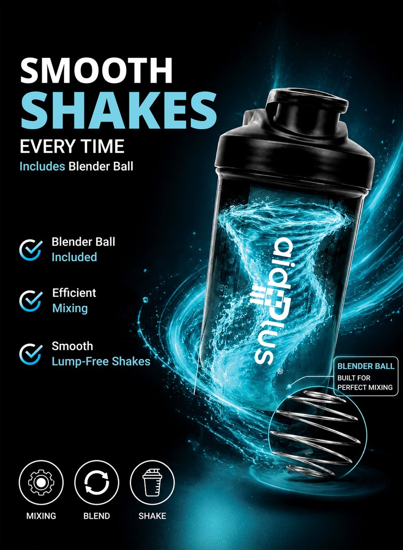 Aid Plus Sport Shaker Bottle 500ml with Bag | BPA-Free Protein Blender Bottle | Leak-Proof Gym Bottle with Click Closure & Blender Ball - Image 3