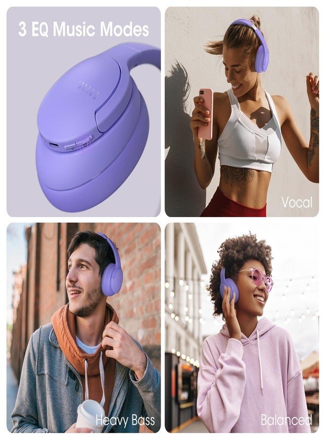 DOQAUS Over-Ear Bluetooth Headphones with 90-Hour Playtime, 3 Professional EQ Modes, HiFi Deep Bass & HD Mic for Extended Travel, Gym Workouts & Daily Use - Image 4