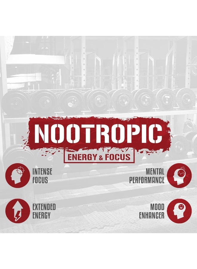 5% Nutrition Rich Piana 5% Nutrition Mentality Nootropic Blend | Brain Booster Supplement for Performance, Memory, Mental Clarity | Ginseng, Ginkgo, L-Theanine, Choline, Huperzine, 60 Capsules (30 Day Supply) - Image 4