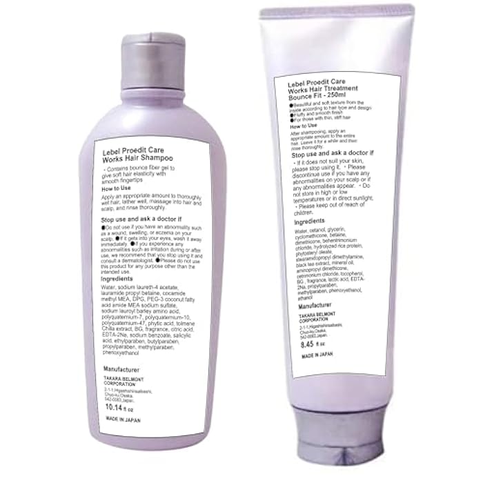 Lebel Proedit Care Works Hair Shampoo 300ml & Hair Ttreatment 250ml Set - Bounce Fit - Image 5