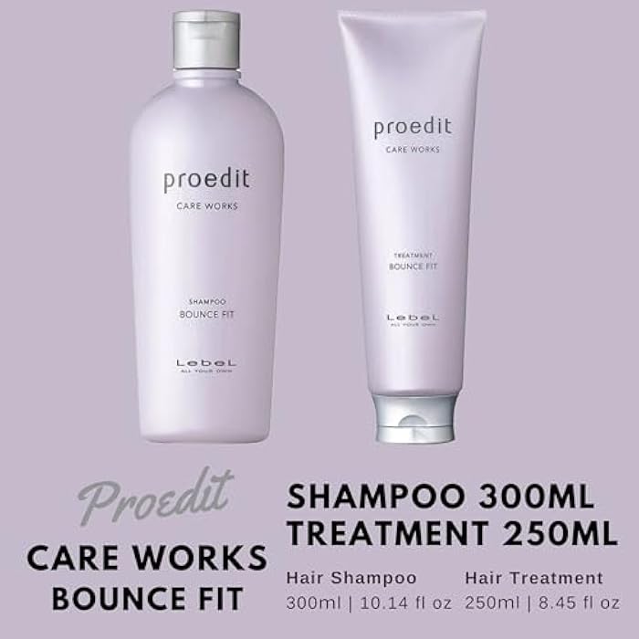 Lebel Proedit Care Works Hair Shampoo 300ml & Hair Ttreatment 250ml Set - Bounce Fit - Image 2