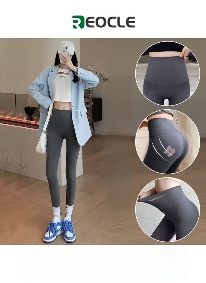 REOCLE Women's High Waisted Leggings Ultra Soft Stretch Opaque Slim Yoga Leggings Seamless Leggings Tummy Control Yoga Pants  - Image 1