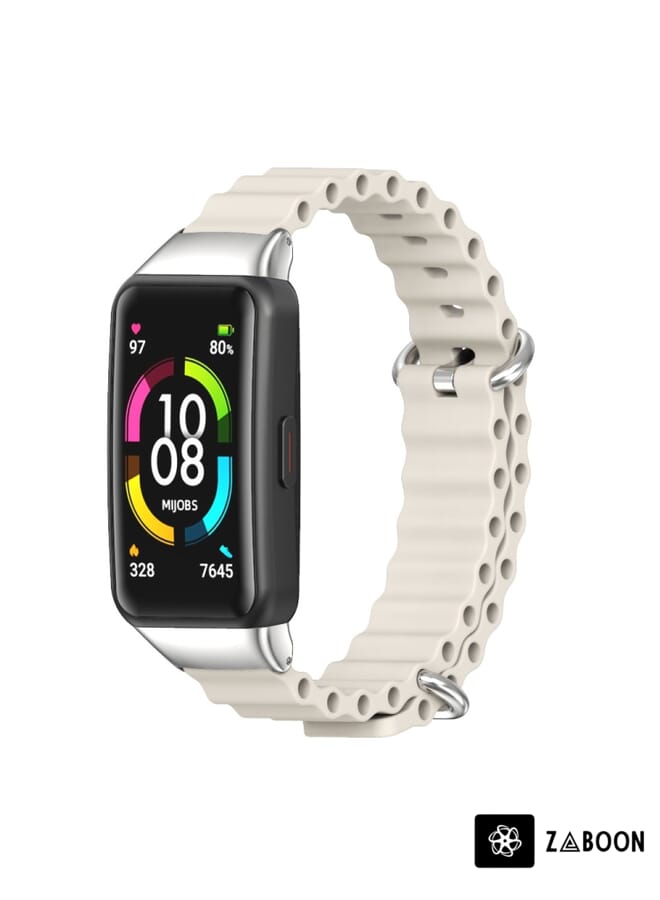 Zaboon Watch Band For Huawei Band 6 / Honor Band 6 / 7 MIJOBS CS Marine Silicone Breathable - Image 1