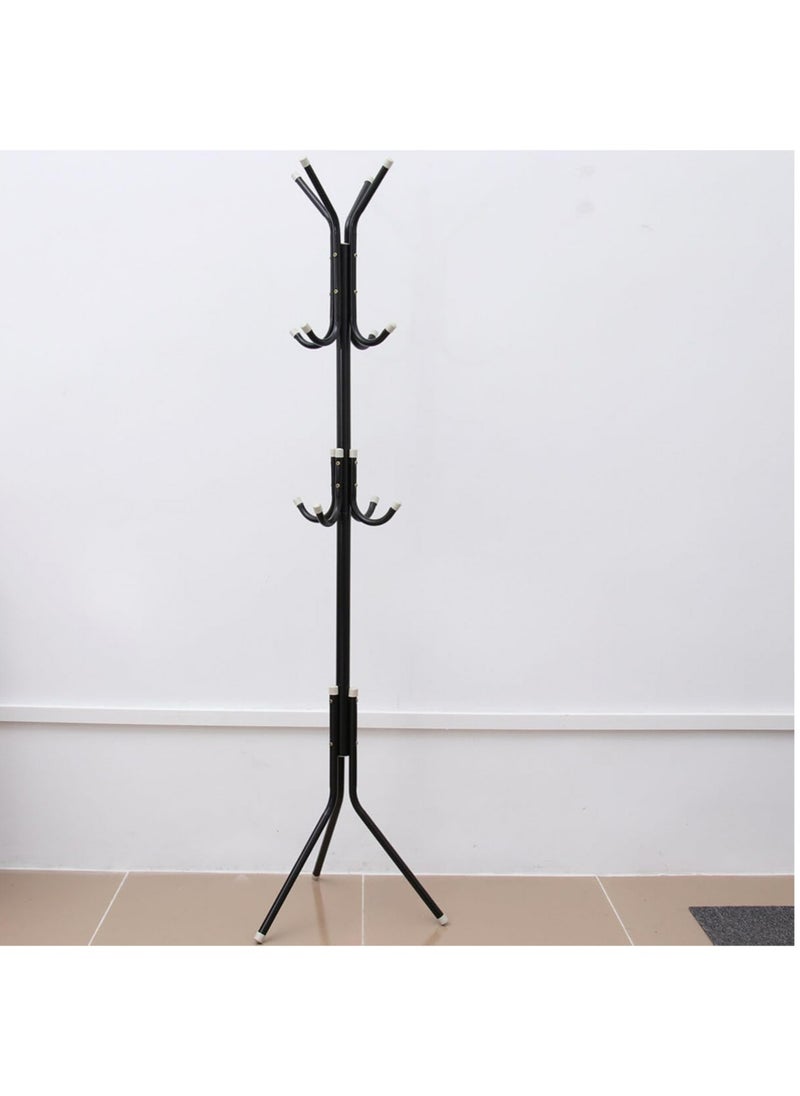Arabest Coat Rack Freestanding, Entryway Hall Tree With 12 Hooks, Coat Hanger Stand, Floor Standing Coat Rack, Coat Rack Stand, Clothes Rack, Coat Tree, Black  - Image 3