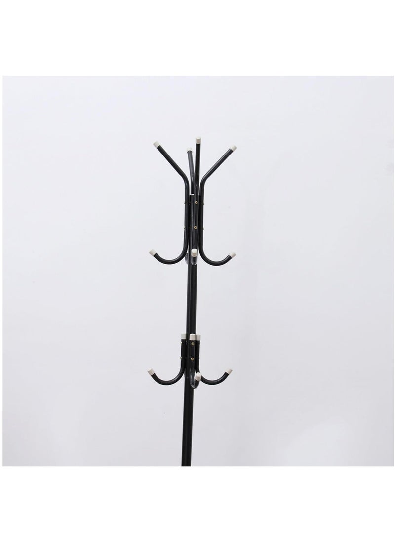Arabest Coat Rack Freestanding, Entryway Hall Tree With 12 Hooks, Coat Hanger Stand, Floor Standing Coat Rack, Coat Rack Stand, Clothes Rack, Coat Tree, Black  - Image 5