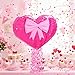 WERNNSAI Valentines Day Piata Red Heart Piata Valentines Day Party Decoration for Girls Birthday Party Couples Dating Supply Engagement Wedding Pull String Surprise with Blindfold Stick - Image 4