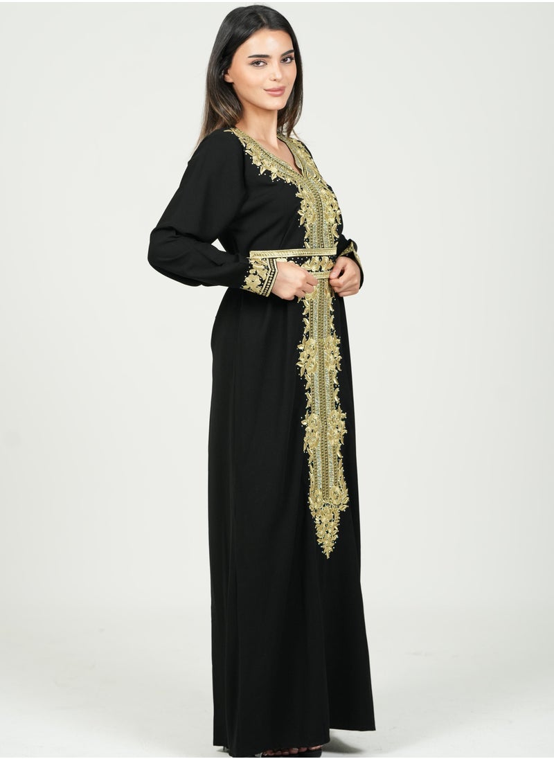 AL BENT AL SHARQIEH black women jalabia kaftan dress  - Image 2