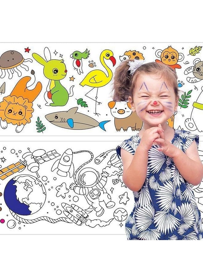 Drawing Paper Roll for Kids, 30x300 CM Large Poster Colouring for Markers Pencils Paints, Art Paper Crafts Sheet, Wall Floor Table Painting Colour Filling Paper, Design- Animal World Educational. A6 - Image 3