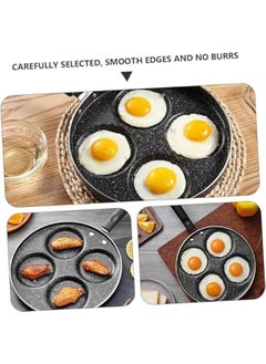 TRASSLE 4-Cup Nonstick Egg Frying Pan, Fried Egg Pan, Omelette Pan, Mini Pancake Pan for Stove Top Gas & Electric, Small Egg Skillet, Breakfast Sandwich Maker  - Image 4