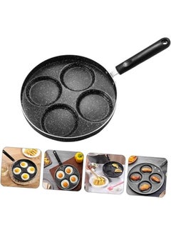 TRASSLE 4-Cup Nonstick Egg Frying Pan, Fried Egg Pan, Omelette Pan, Mini Pancake Pan for Stove Top Gas & Electric, Small Egg Skillet, Breakfast Sandwich Maker  - Image 5