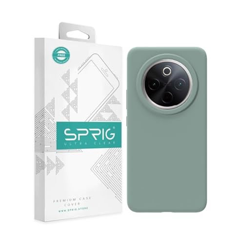 SPRIG Compatible with Vivo T4 Premium SilkTone Back Cover Drop Tested Shock Proof Mobile Case for Men, Women, Boys and Girls with Camera Protection (Light Green) - Image 1