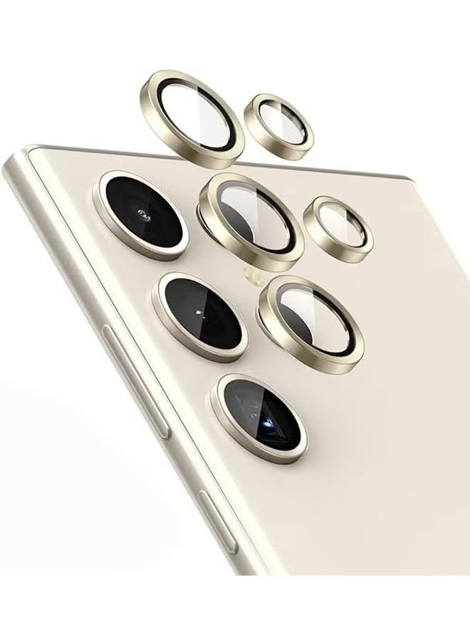 Generic - Samsung Galaxy S25 Ultra Camera Lens Protector, Individual Lens Protectors, Scratch-Resistant Ultra-Thin Tempered Glass with Aluminum Edging, Galaxy S25 Ultra Case Friendly, 1 Set, Gold - Image 1