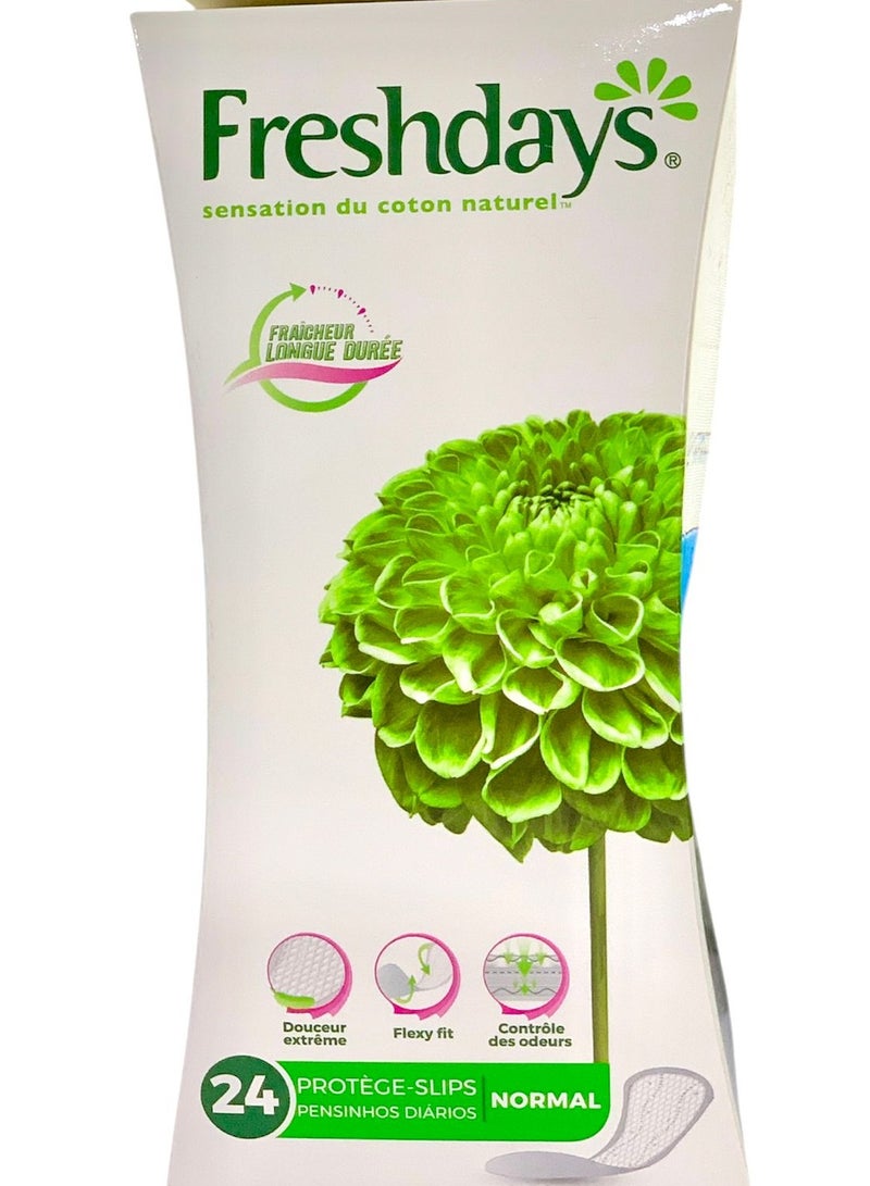 فريش دايز فوط صحية يومية برائحة القطن الطبيعي من فريش دايز، 24 فوطة صحية طويلة الأمد - Image 1